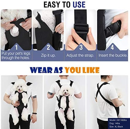Pawaboo Dog Backpack Carrier, Front Chest Carrier - Image 3
