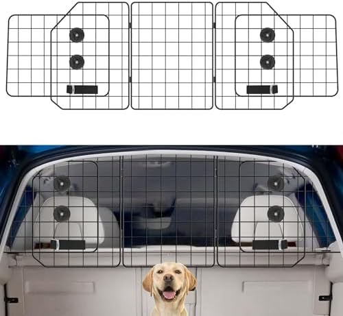 Car Dog Barrier for SUV Adjustable Heavy-Duty Steel Pet Divider Gate by OUSHENG