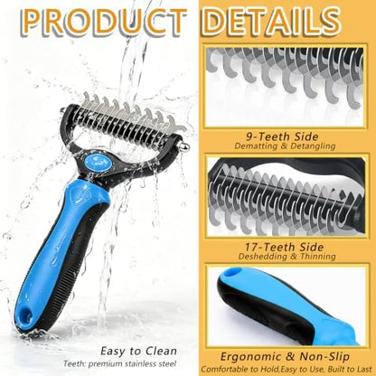 Pet Grooming Tool, Double-Sided Pet Comb - Image 3
