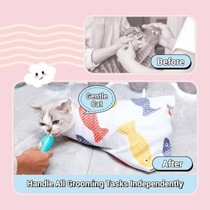 35.5" Extra Large Cat Wrap for Cutting Nails Medicine Grooming Wrap - Image 2