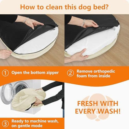 Dwanton Orthopedic Waterproof Medium Dog Bed Sofa, Gel Memory Foam - Image 7