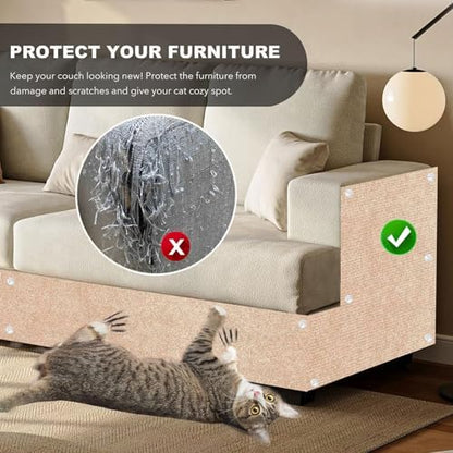 Self-Adhesive Cat Scratching Mat, Couch Protector from Cat Claws - Image 4