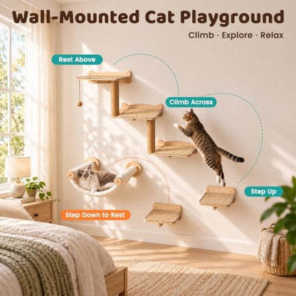 Cat Wall Shelves for Large Cats Wall Mounted Climbing Set - Image 7