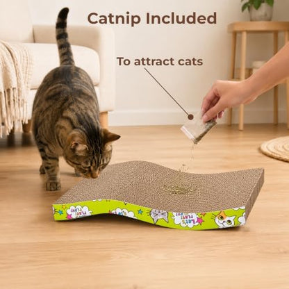 PrimePets 2 Pack Curved Cardboard Cat Scratcher - Image 6