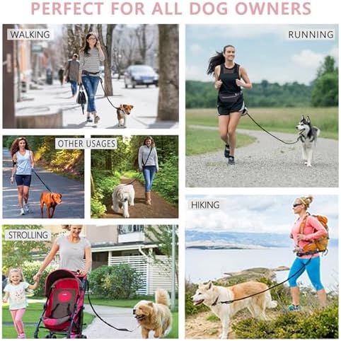 LANNEY Hands Free Dog Leash, Waist Running Leash - Image 7
