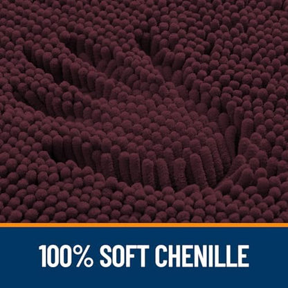 OLANLY Bathroom Rugs 32x20, Extra Soft Absorbent Chenille Bath Rugs - Image 3