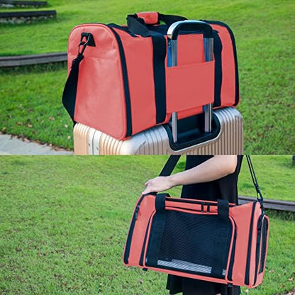 Soft Sided Carrier for Small Medium Cats Dogs, Removable Pad Collapsible Travel - Image 6