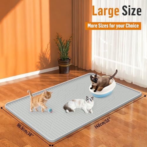 Silicone Cat Litter Box Mat 55"x 38" Extra Large Cat Rubber Mat - Image 6