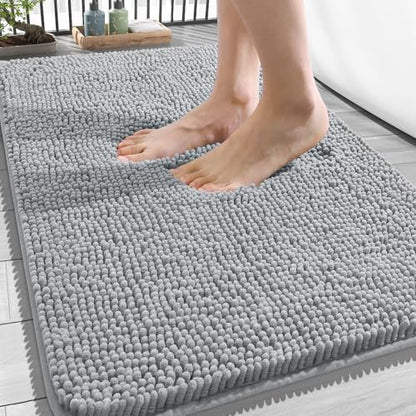 OLANLY Bathroom Rugs 34x21, Extra Soft Absorbent Chenille Bath Rugs by OLANLY