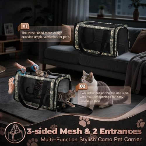 YUDODO 25lbs Cat Carrier Lightproof Soft Sided Pet Carrier - Image 2