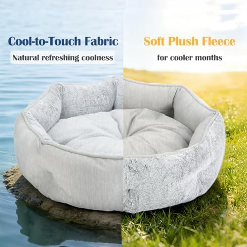 Small Dog Bed for Small Dogs, Cat Bed for Indoor Cats, Cooling Pet Bed for Puppy - Image 4