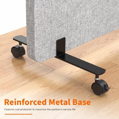 Soundproof Room Divider 72x66 Inches 3 Panel Office Partition - Image 2