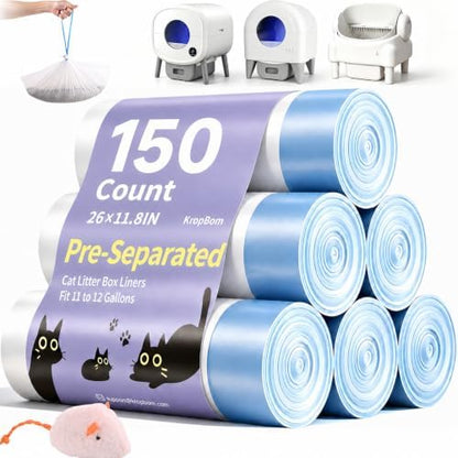 150 Count 26"x11.8" Cat Litter Box Bags Liners by KropBom
