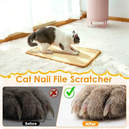 Cat Nail File Scratcher Mat Interactive Hanging Chirping Bird Cat Toy - Image 5