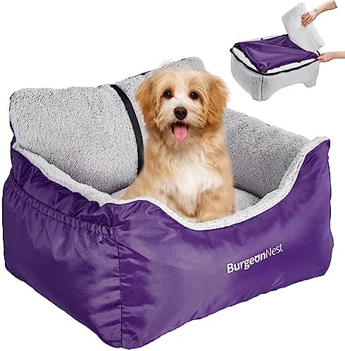 BurgeonNest Dog Car Seat for Small Dogs & Cats Under 25 lbs by Lifelongfriendsbelovedfamily