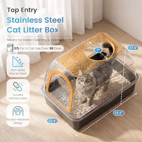 SuzziPaws Stainless Steel Litter Box Dog-Proof Leak-Proof - Image 3