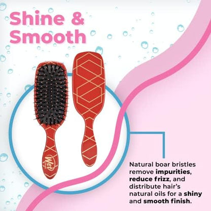 Wet Brush Shine Enhancer Paddle Brush, Terracotta - Image 4