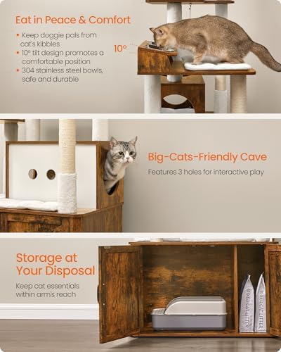 Feandrea Cat Tree, 66.9-Inch Cat Tower - Image 4