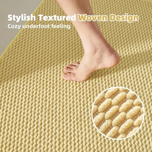 TYUU Bathroom Rugs Non Slip Washable, Super Absorbent Thin Bath Mat Quick Dry - Image 3