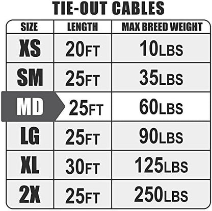 BV Dog Tie Out Cable 25 Feet - Image 2