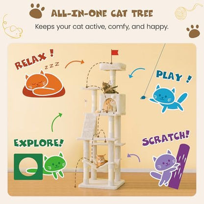 MWPO 63.8 inches Multi-Level Cat Tree - Image 3