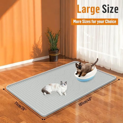 Silicone Cat Litter Box Mat 40"x 28" Extra Large Cat Rubber Mat - Image 6