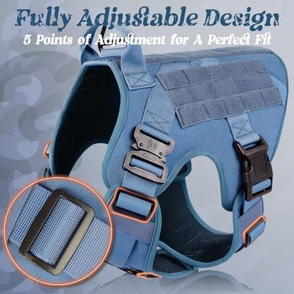 rabbitgoo Tactical Dog Harness X-Large, Heavy Duty Military No Pull Vest - Image 6