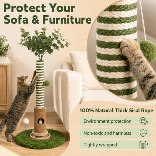 39" Sisal Rotating Cat Scratching Post - Image 3