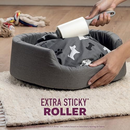 Scotch-Brite Pet Hair Extra Sticky Lint Roller, 140 Sheets Total, 2 Pack - Image 5