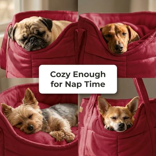 Plush Dog Purse Carrier for Small Dogs, Soft Tote - Image 3