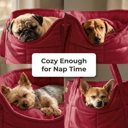 Plush Dog Purse Carrier for Small Dogs, Soft Tote - Image 3