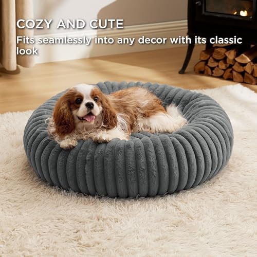 Bedsure ComfyFleece® Donut Dog Bed Medium Size Dog - Image 4