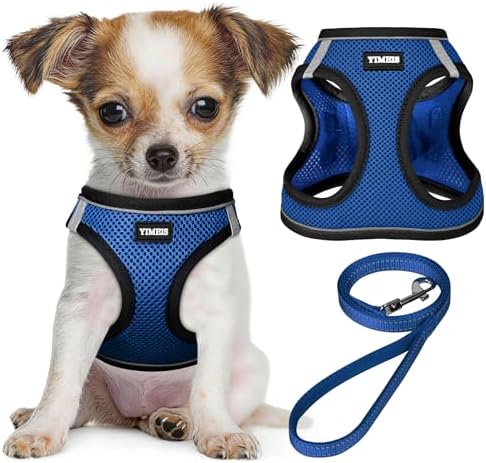 No Pull Dog Puppy Harness and Leash Set Reflective Mesh Vest Large by YIMEIS