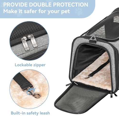 Petsfit 19"X12" X12" Expandable Pet Carrier, Square Expansion Reduces Pet - Image 4