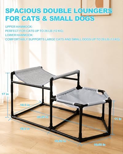 2-Tier Elevated Cat Hammock Bed - Image 4