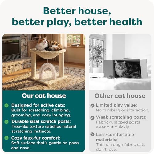 FurHaven 17.3" Tall Cat Scratching Post Tower - Image 6