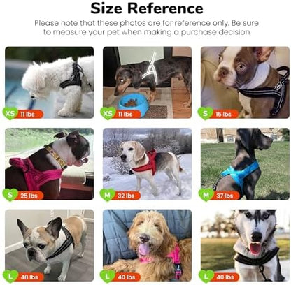 Didog No Pull Dog Harness for Medium Dogs, Soft Flannel Padded, Mixed-Blue - Image 6