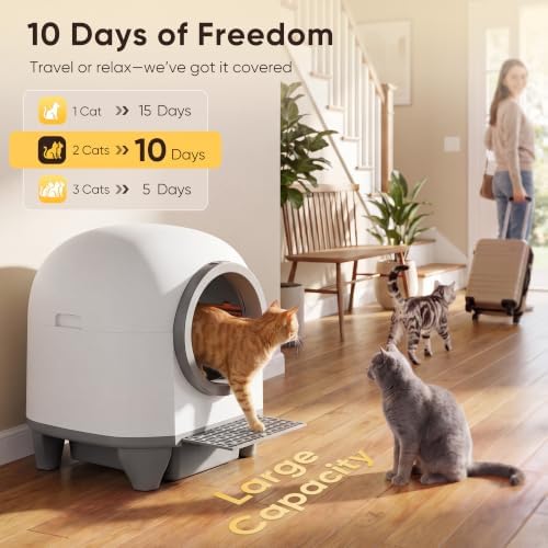 Greesum Enclosed Self-Cleaning Cat Litter Box - Image 4