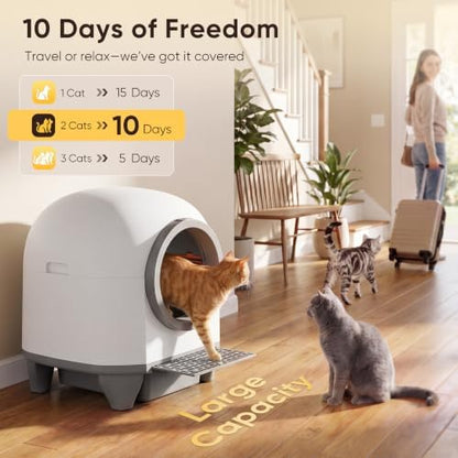 Greesum Enclosed Self-Cleaning Cat Litter Box - Image 4