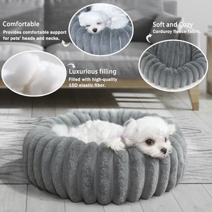 Donut Dog Bed for Small Dogs & Cats - Image 3