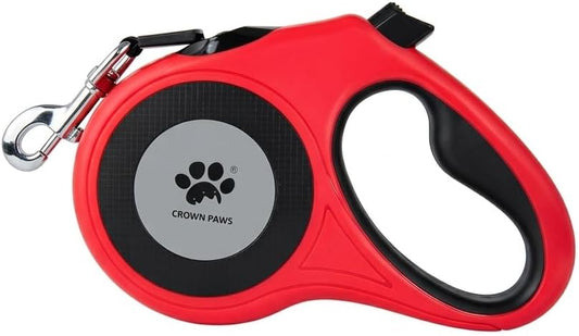 16 ft Retractable Dog Leash for Extra Large Dogs up to 130 lbs, Tangle-Free by CROWN+PAWS