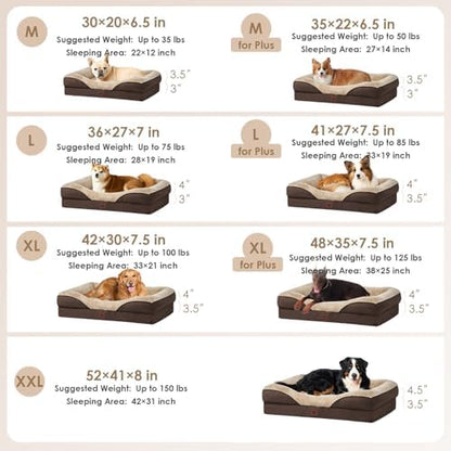 EHEYCIGA Orthopedic Dog Bed for Medium Dog, Memory Foam Dog Couch - Image 5