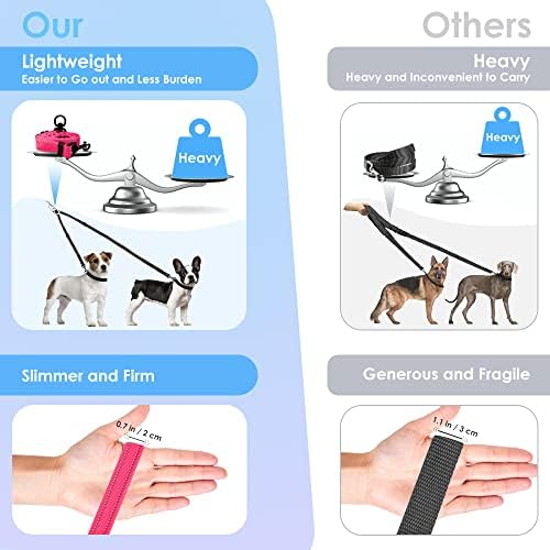 AUTOWT Double Dog Leash, No Tangle 360°Swivel Rotation Reflective Lead - Image 2