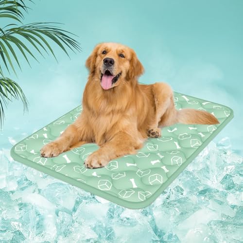 Rywell Dog Cooling Mat 2.0, Nature Green, Long-Lasting Cool by Rywell
