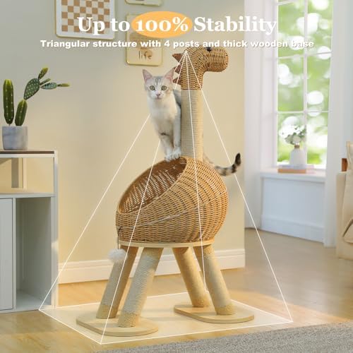 PAWZ Road Dinosaur Cat Tree 46” Cat Scratching Posts - Image 5