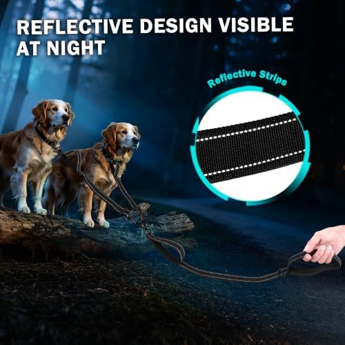 Uppetly Double Dog Leash for 2 Dogs, No Tangle Dual Leashes for Walking - Image 5
