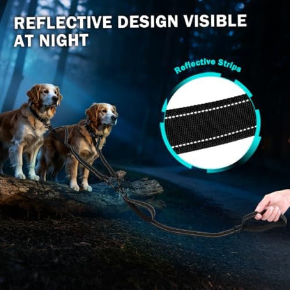 Uppetly Double Dog Leash for 2 Dogs, No Tangle Dual Leashes for Walking - Image 5