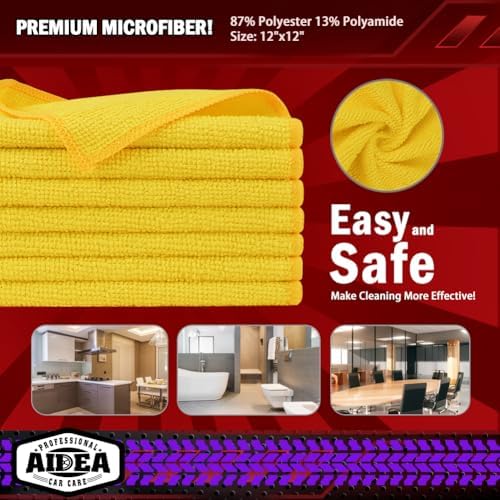 AIDEA Microfiber Cleaning Cloth-10PK, Microfiber Towels - Image 6