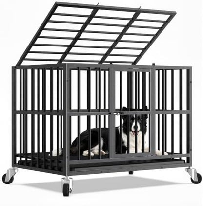38 Inch Heavy Duty Dog Crate for Small Dogs, Escape Proof by docagt