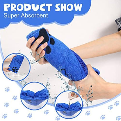 Chumia 4 Pcs Dog Towels for Drying Dog Puppy Bulk Microfiber Absorbent Paw - Image 5